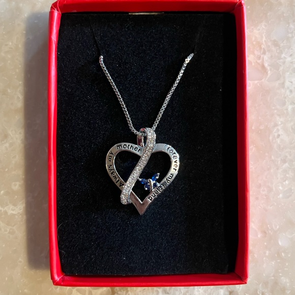 Love Heart Mother’s Necklace NIB “Always my mother forever my friend” - Picture 2 of 8